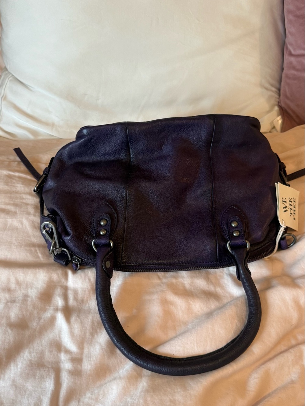 MIDNIGHT ORCHID PURPLE FREE PEOPLE BABY EMERSON BAG NWT - Picture 10 of 11
